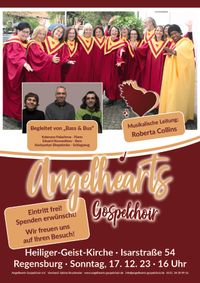 Plakat Angelhearts Gospelchoir Konzert in Heiliger-Geist-Kirche
